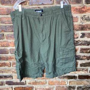 CSG Army Green Flat Front Cargo Chino Shorts Men's Size 40